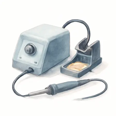 Water color illustrative image of a generic Corded 5 to 50 Watt Soldering Station