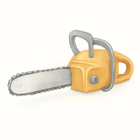 Water color illustrative image of a generic 9 Amp, 14 in. Electric Chainsaw