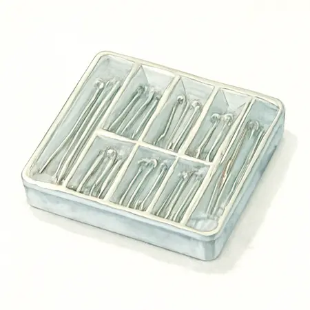 Water color illustrative image of a generic Cotter Pin Assortment, 555-Piece 