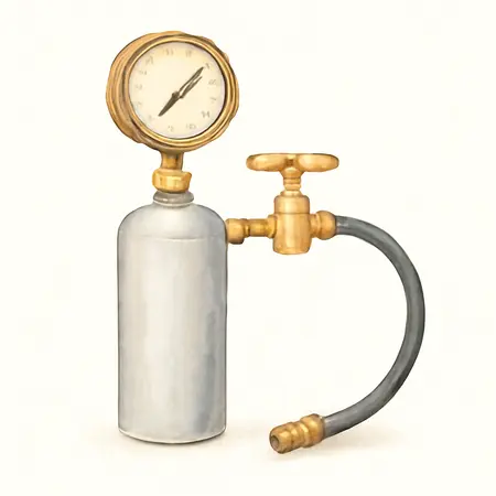 Water color illustrative image of a generic Cylinder Leak-Down Tester