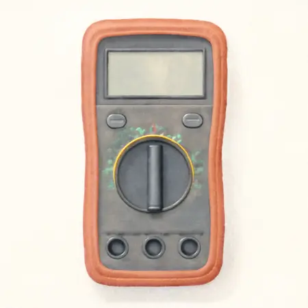 Water color illustrative image of a generic DM1000 Electricians HVAC Contractor TRMS Multimeter