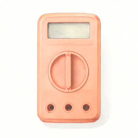 Water color illustrative image of a generic DM300 Pocket Sized Digital Multimeter