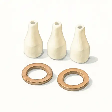 Water color illustrative image of a generic Deadman Switch Replacement Ceramic Nozzles and Seals, 6-Piece