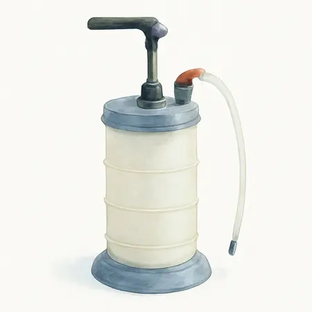 Water color illustrative image of a generic Deluxe Manual Fluid Extractor and Dispenser