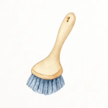 Water color illustrative image of a generic Deluxe Wheel & Grill Brush