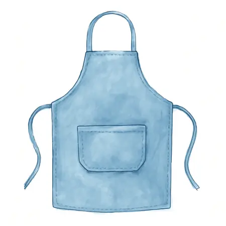 Water color illustrative image of a generic Denim Apron