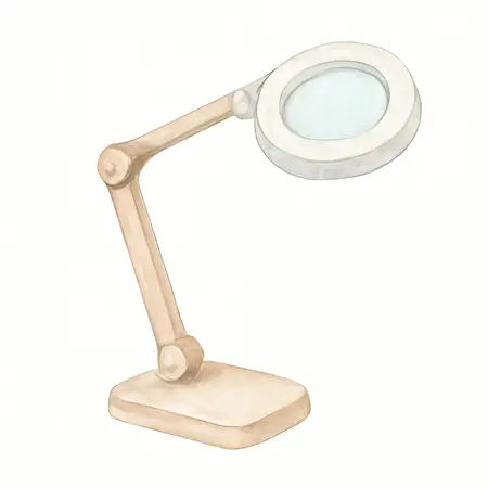 Water color illustrative image of a generic Desktop Magnifying Lamp