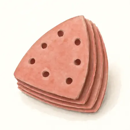 Water color illustrative image of a generic Detail Sander Replacement Pads Assorted Set 5 Pc.