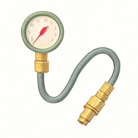 Water color illustrative image of a generic Diesel Compression Test Kit