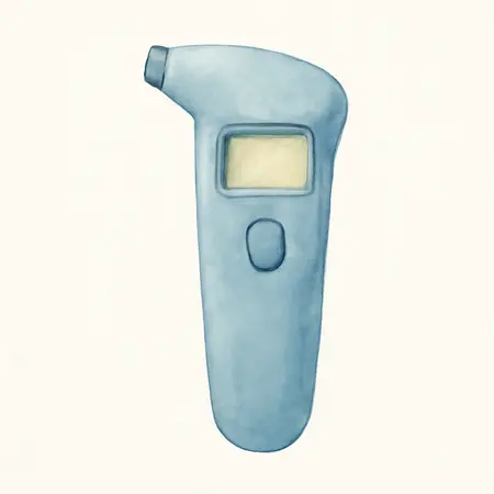 Water color illustrative image of a generic Digital Tire Pressure Gauge