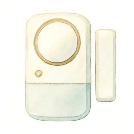 Water color illustrative image of a generic Door/Window Entry Alarm
