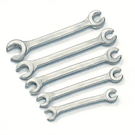 Water color illustrative image of a generic Double-End Metric Flare Nut Wrench Set, 5 Pc.