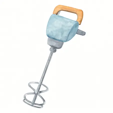 Water color illustrative image of a generic Dual Speed Paint and Mortar Mixer