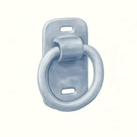 Water color illustrative image of a generic E-Track Tie Down Anchor