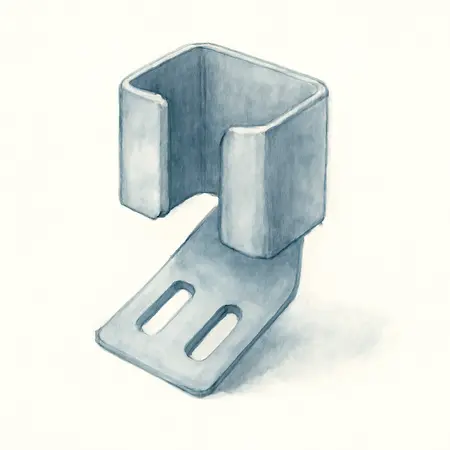 Water color illustrative image of a generic E-Track Wood Beam Socket