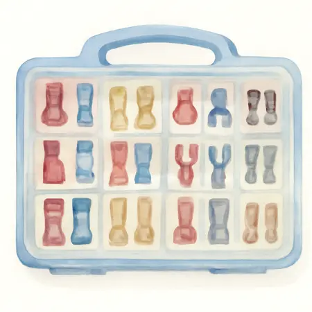 Water color illustrative image of a generic Electrical Connector Kit, 308 Piece