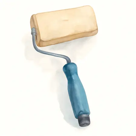 Water color illustrative image of a generic Extendable Fiber Paint and Stain Pad