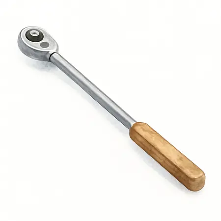 Water color illustrative image of a generic Extended-Reach Ratcheting Serpentine Belt Tool Kit