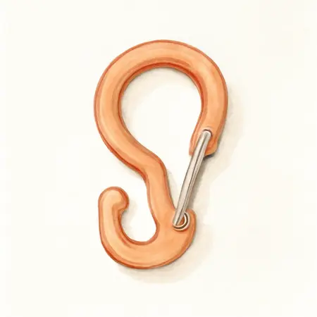 Water color illustrative image of a generic Figure 9 Carabiner, Large