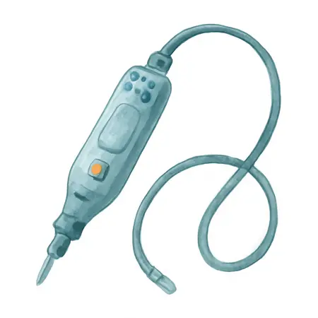 Water color illustrative image of a generic Flexible Shaft Grinder/Carver Rotary Tool