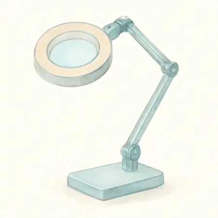 Water color illustrative image of a generic HFT Fluorescent Magnifying Lamp