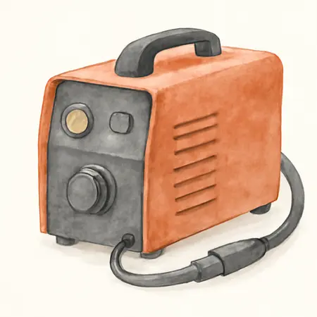Water color illustrative image of a generic CHICAGO ELECTRIC Flux 125 Welder
