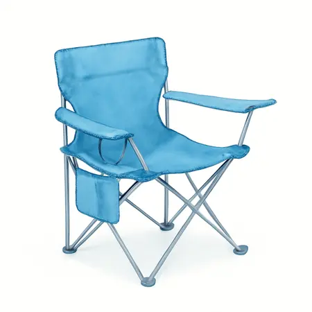 Water color illustrative image of a generic Foldable Aluminum Sports Chair, Blue