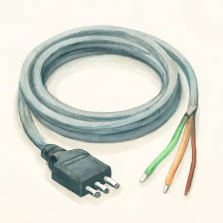 Water color illustrative image of a generic Four-Way Trailer Wiring Connection Kit, 25 ft.