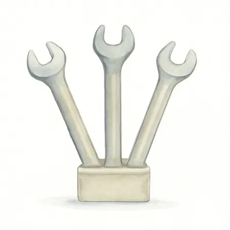 Water color illustrative image of a generic PITTSBURGH Fuel And Transmission Line Disconnect Tool Set, 4 Piece