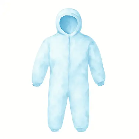 Water color illustrative image of a generic Full Coverage Disposable Protective Suit, X-Large