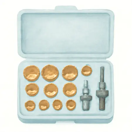 Water color illustrative image of a generic General Purpose Bi-Metal Hole Saw Set, 13 Piece