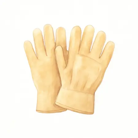 Water color illustrative image of a generic General Purpose Synthetic Leather Utility Gloves X-large, 2 Pair