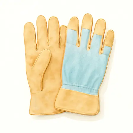 Water color illustrative image of a generic Goatskin Leather Gloves with Mesh Back, Large