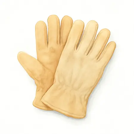 Water color illustrative image of a generic Goatskin Riding Work Gloves Small