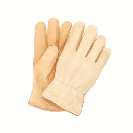 Water color illustrative image of a generic Goatskin Riding Work Gloves X-Large