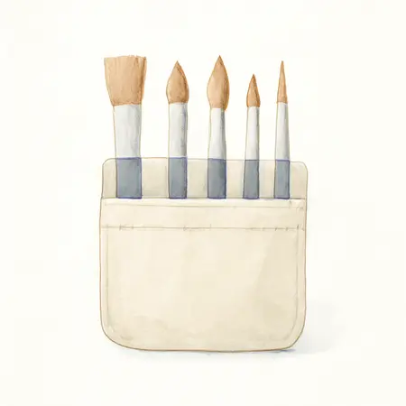 Water color illustrative image of a generic Grinder Brush Kit, 7 Piece