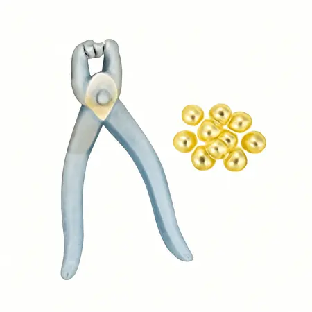 Water color illustrative image of a generic Grommet Pliers with 100 Grommets