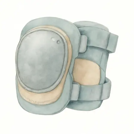 Water color illustrative image of a generic Hard Terrain Gel Knee Pads