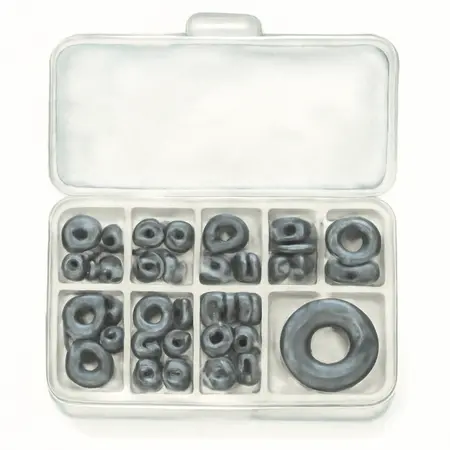 Water color illustrative image of a generic Harness Grommet Set, 180 Piece
