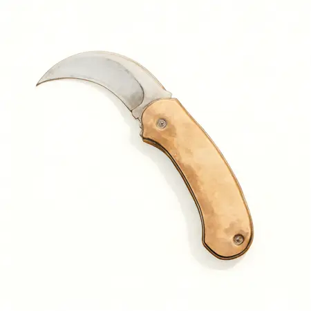Water color illustrative image of a generic Hawkbill Flip Knife