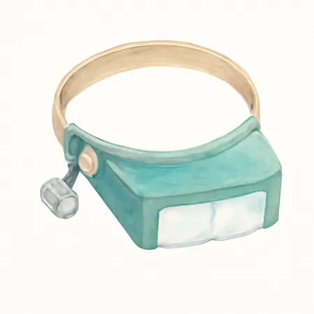 Water color illustrative image of a generic Head Lamp Magnifier
