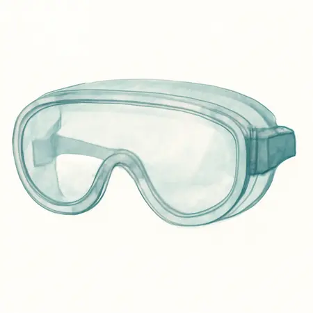 Water color illustrative image of a generic Heavy Duty Safety Goggles
