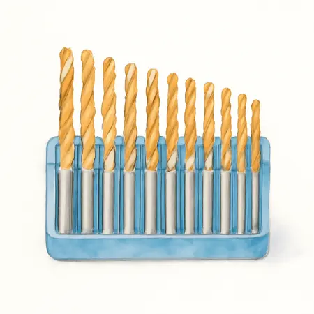 Water color illustrative image of a generic Hercules Titanium Drill Bit Set, 21 Piece