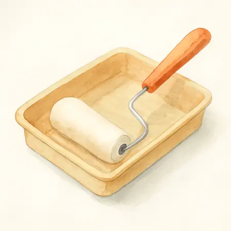 Water color illustrative image of a generic High-Density Foam Mini Roller Kit, 3-Piece