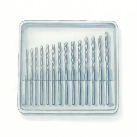 Water color illustrative image of a generic High Speed Steel Micro Drill Bit Set, 30 Pc.