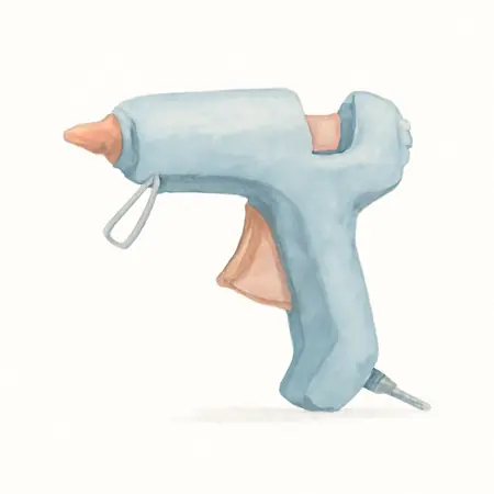 Water color illustrative image of a generic High Temperature Full Size Glue Gun