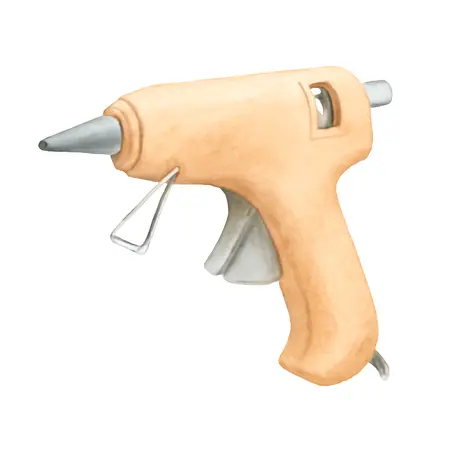 Water color illustrative image of a generic High Temperature Mini Glue Gun