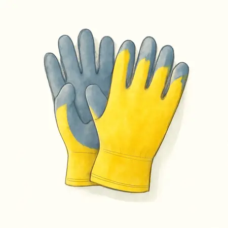 Water color illustrative image of a generic High-Visibility Performance Work Gloves, X-Large