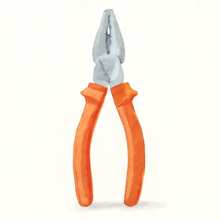Water color illustrative image of a generic High Voltage Electrician's Pliers, 3 Pc.