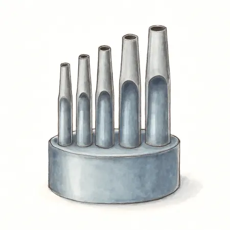 Water color illustrative image of a generic Hollow Punch Set, 6 Piece